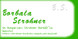 borbala strohner business card